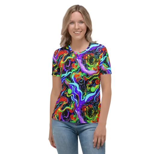 Radiant Undertow on a Women's Crew Neck T-Shirt