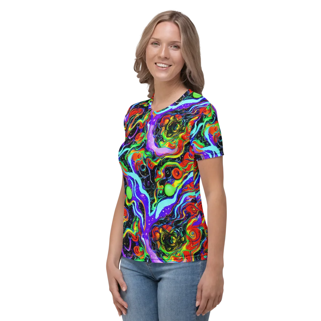 Radiant Undertow on Women's Crew Neck T-Shirt — Left