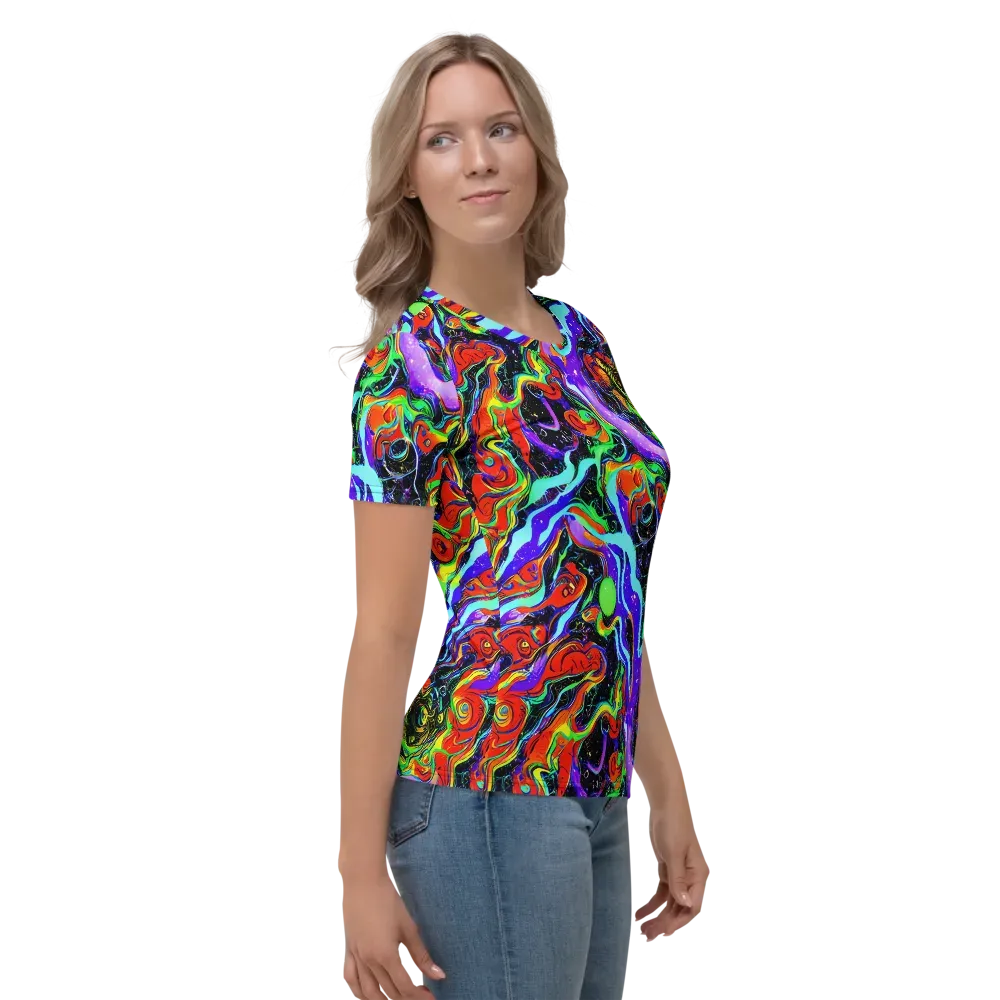 Radiant Undertow on Women's Crew Neck T-Shirt — Right