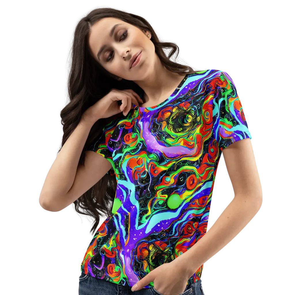 Radiant Undertow on Women's Crew Neck T-Shirt — Left Front