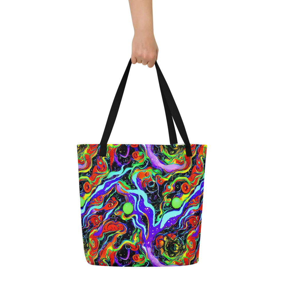Radiant Undertow on Large Tote Bag W/ Pocket — Front