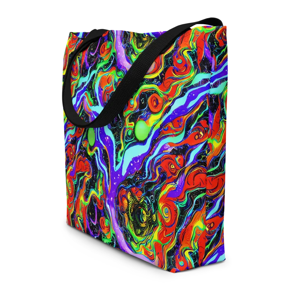Radiant Undertow on Large Tote Bag W/ Pocket — Front