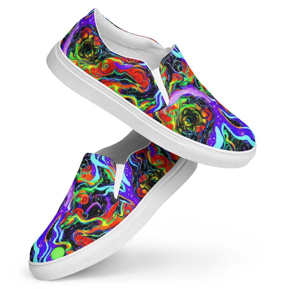 Radiant Undertow on Women's Slip-On Canvas Shoes — Front