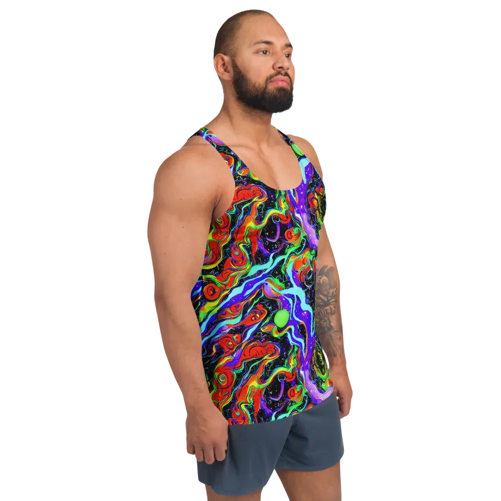 Radiant Undertow on Men's Tank Top — Right Front