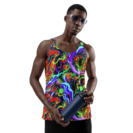 Radiant Undertow on a Men's Tank Top
