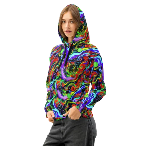 Radiant Undertow on a Cotton Hoodie
