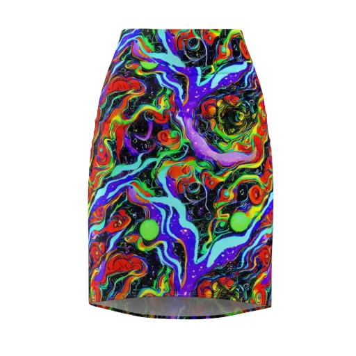 Radiant Undertow on a Pencil Skirt