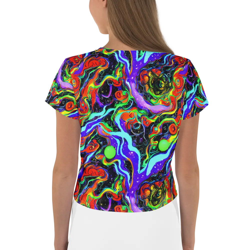 Radiant Undertow on Crop Tee — Back
