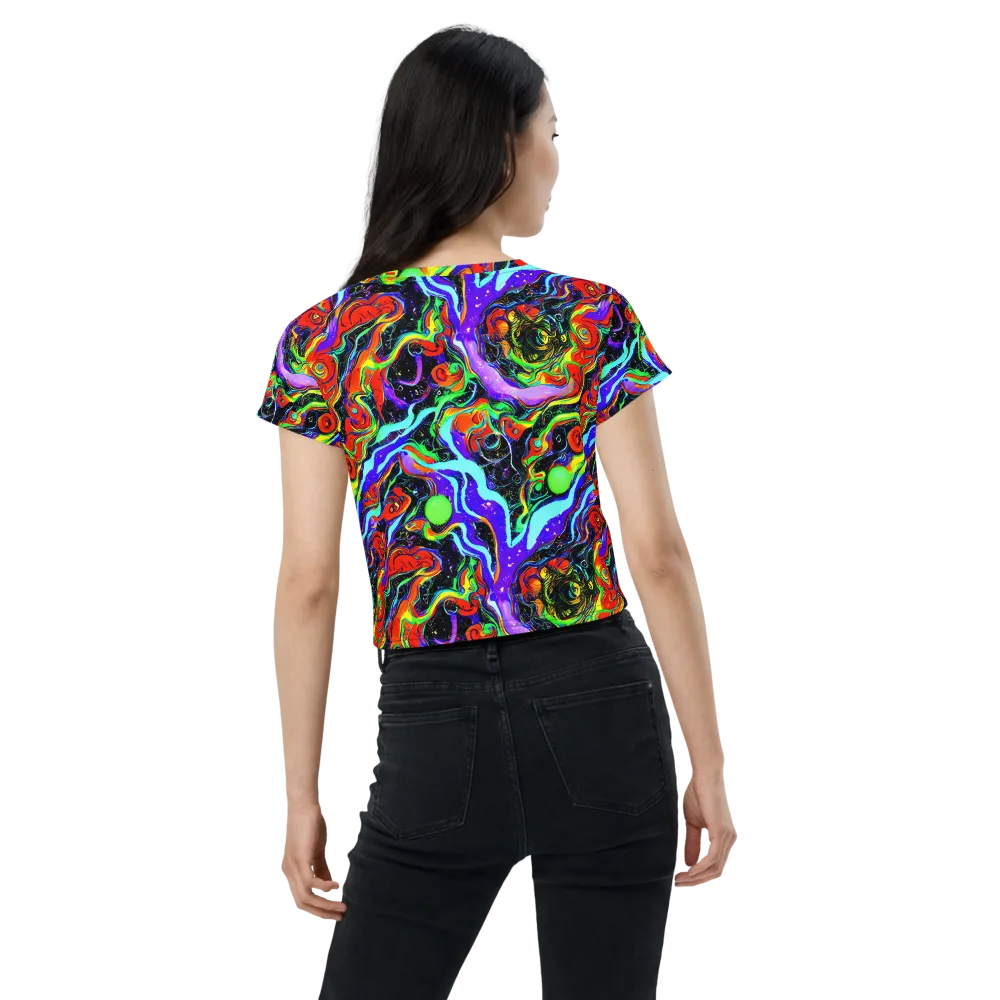Radiant Undertow on Crop Tee — Back