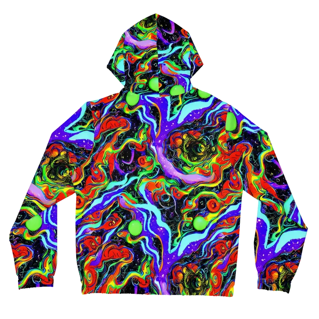 Radiant Undertow on Women's Full-Zip Hoodie — Back