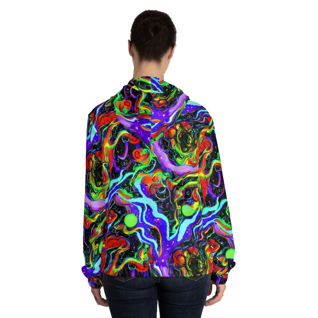 Radiant Undertow on Women's Full-Zip Hoodie — Back On Person