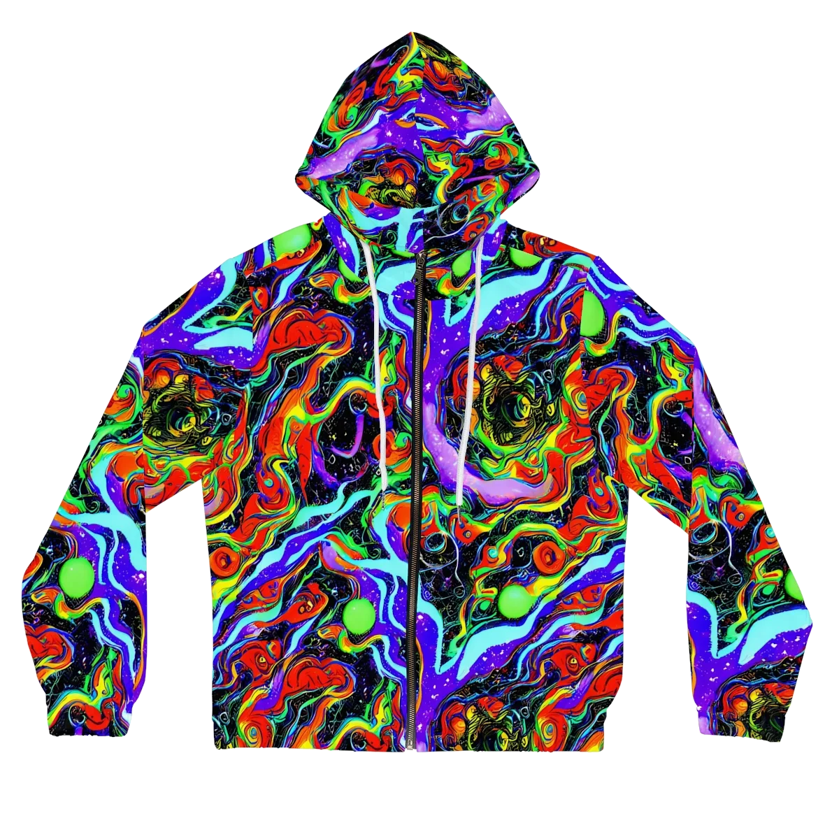 Radiant Undertow on Women's Full-Zip Hoodie — Front