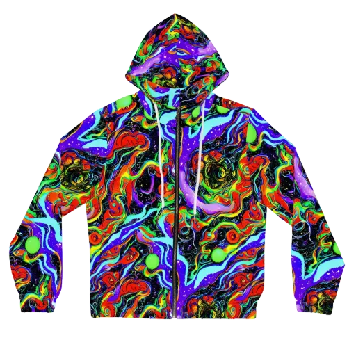 Radiant Undertow on a Women's Full-Zip Hoodie
