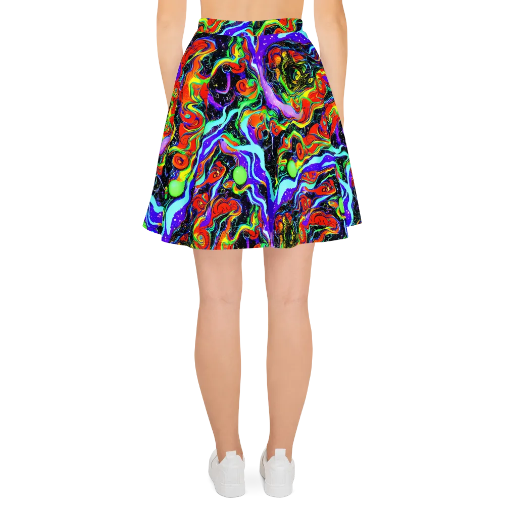 Radiant Undertow on Skater Skirt — Back