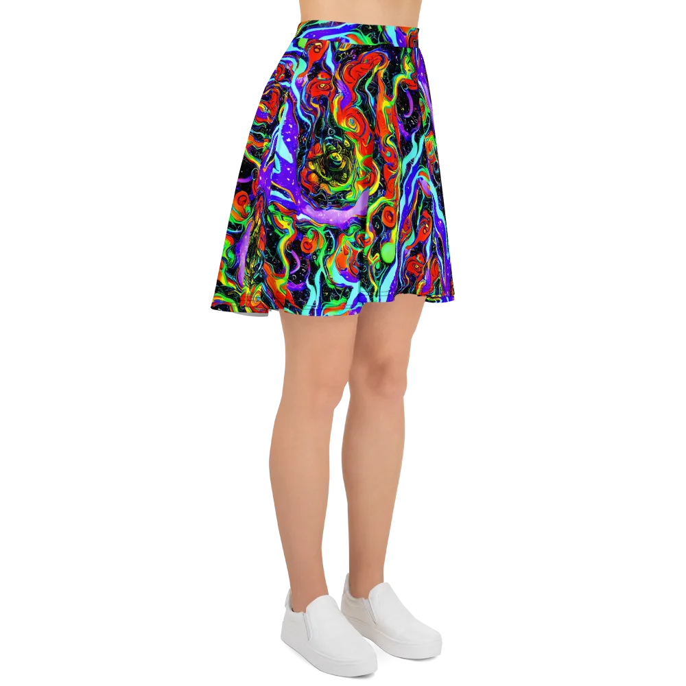 Radiant Undertow on Skater Skirt — Right
