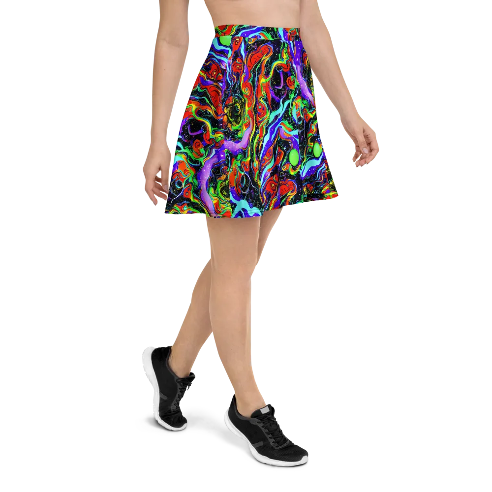 Radiant Undertow on Skater Skirt — Right