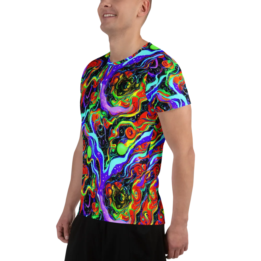 Radiant Undertow on Men's Athletic T-Shirt — Left