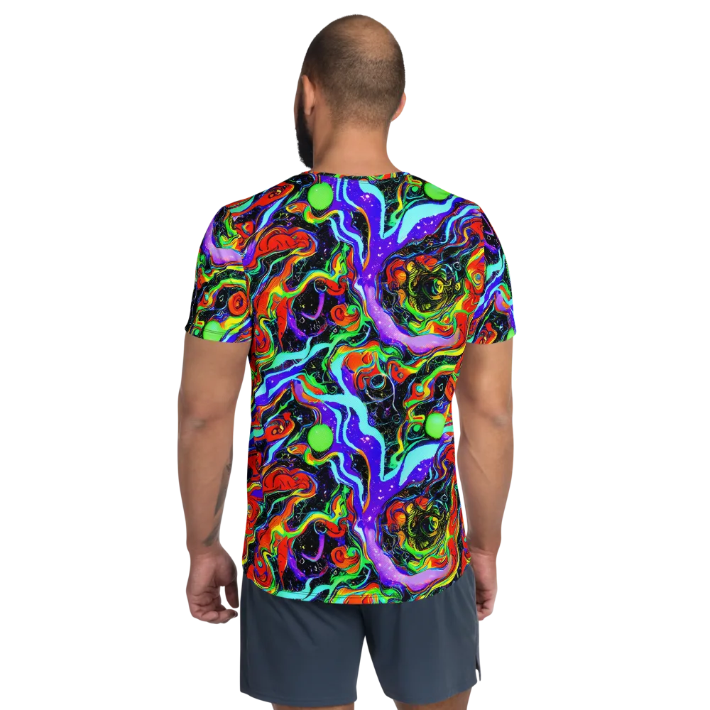 Radiant Undertow on Men's Athletic T-Shirt — Back