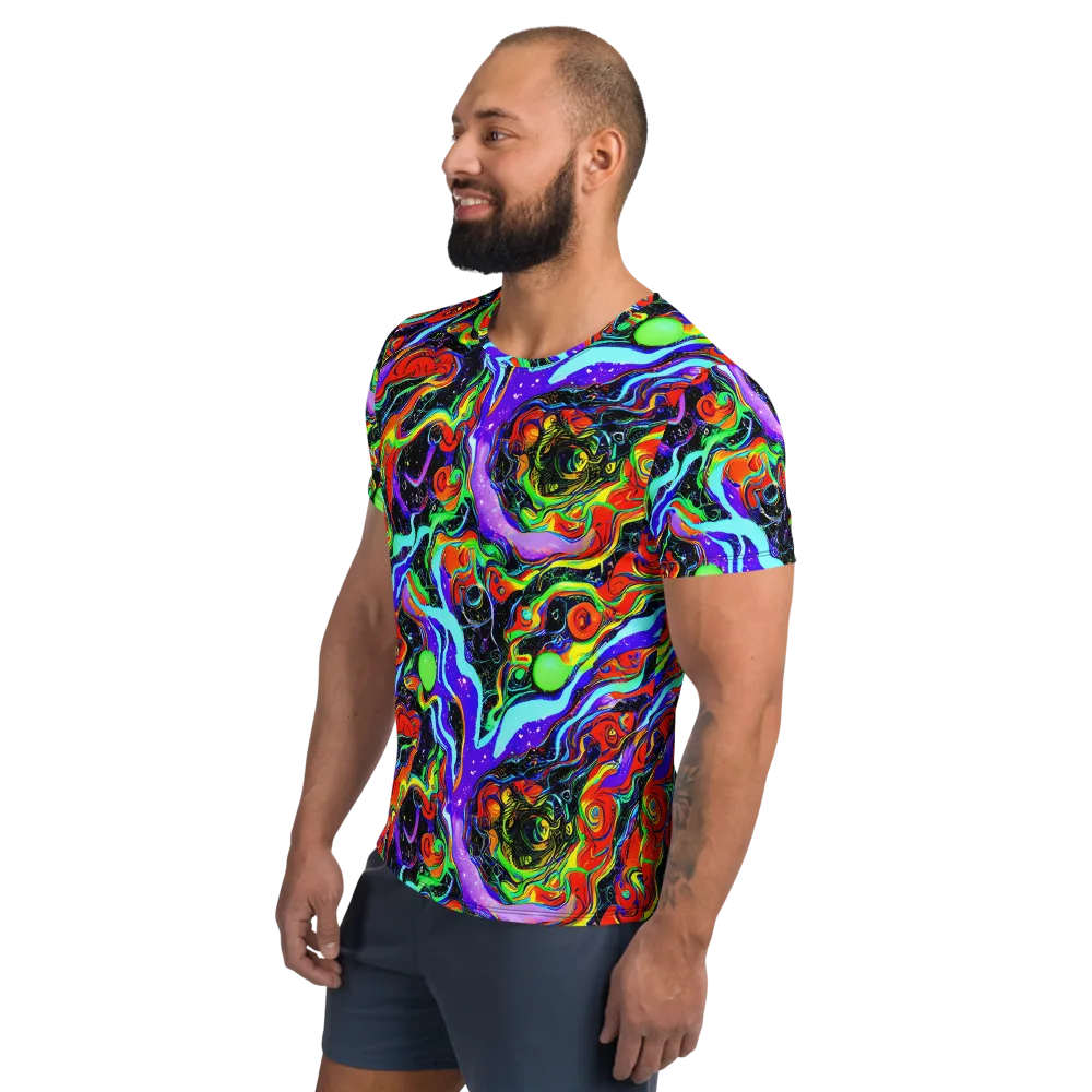 Radiant Undertow on Men's Athletic T-Shirt — Left