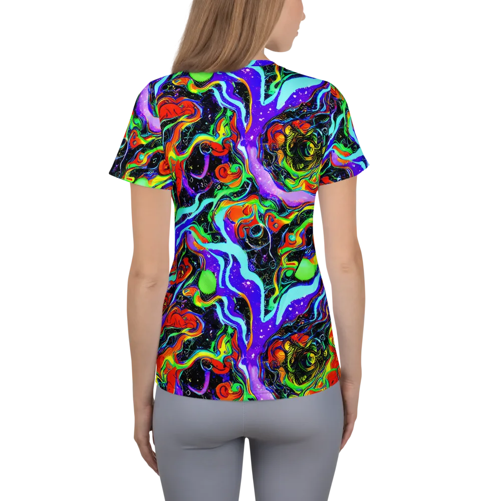 Radiant Undertow on Women's Athletic T-Shirt — Back