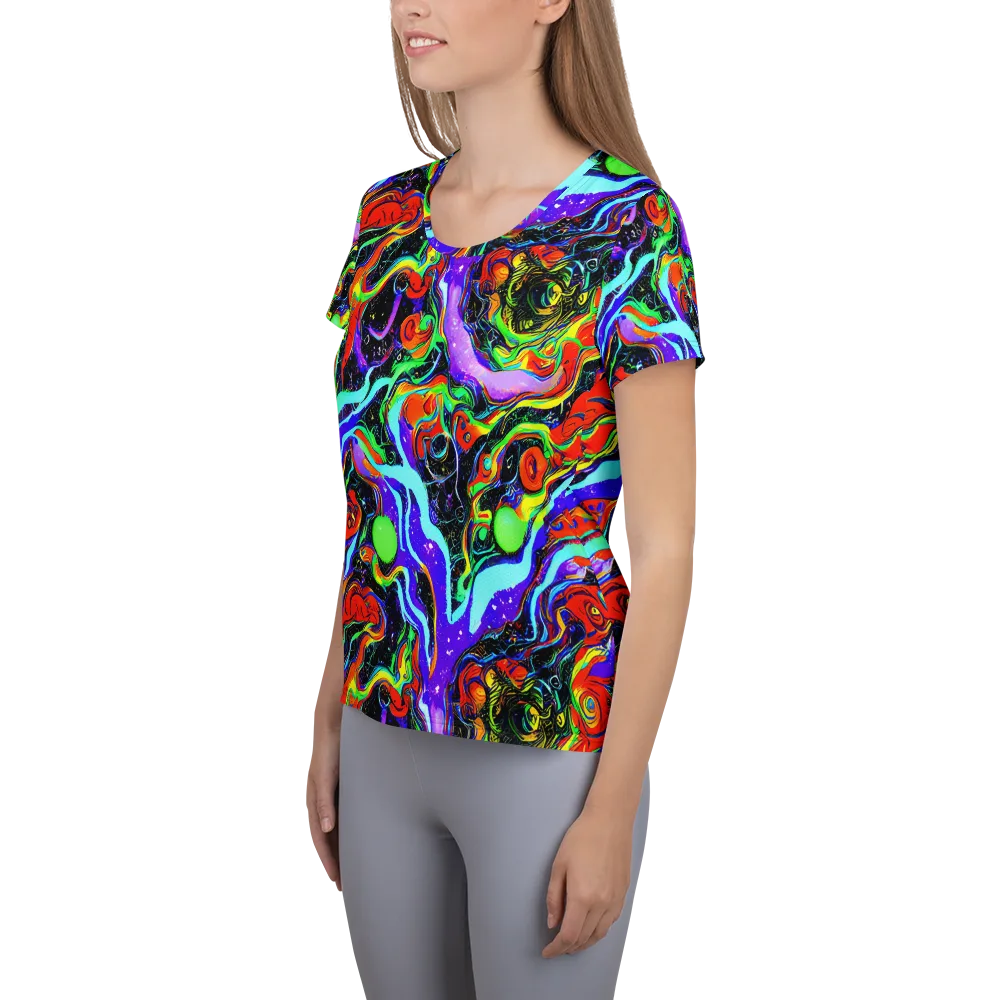 Radiant Undertow on Women's Athletic T-Shirt — Left