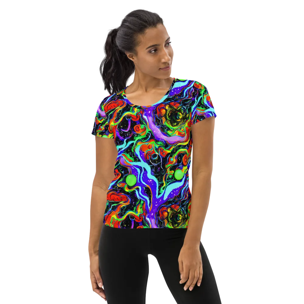 Radiant Undertow on Women's Athletic T-Shirt — Front