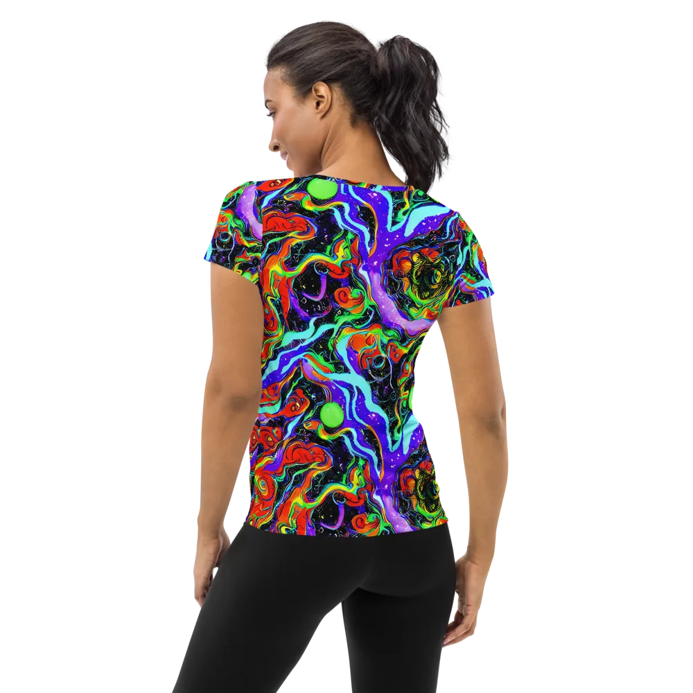 Radiant Undertow on Women's Athletic T-Shirt — Back