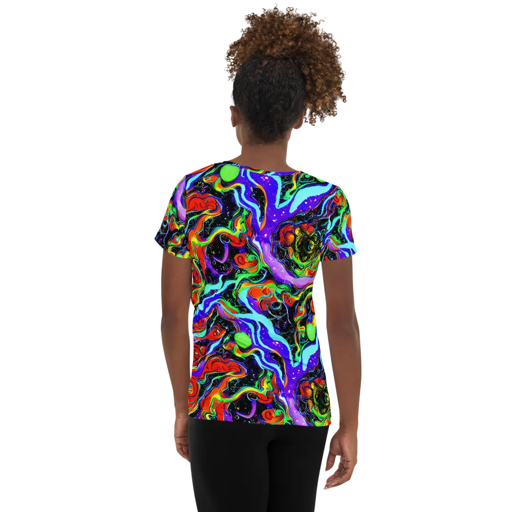 Radiant Undertow on Women's Athletic T-Shirt — Back