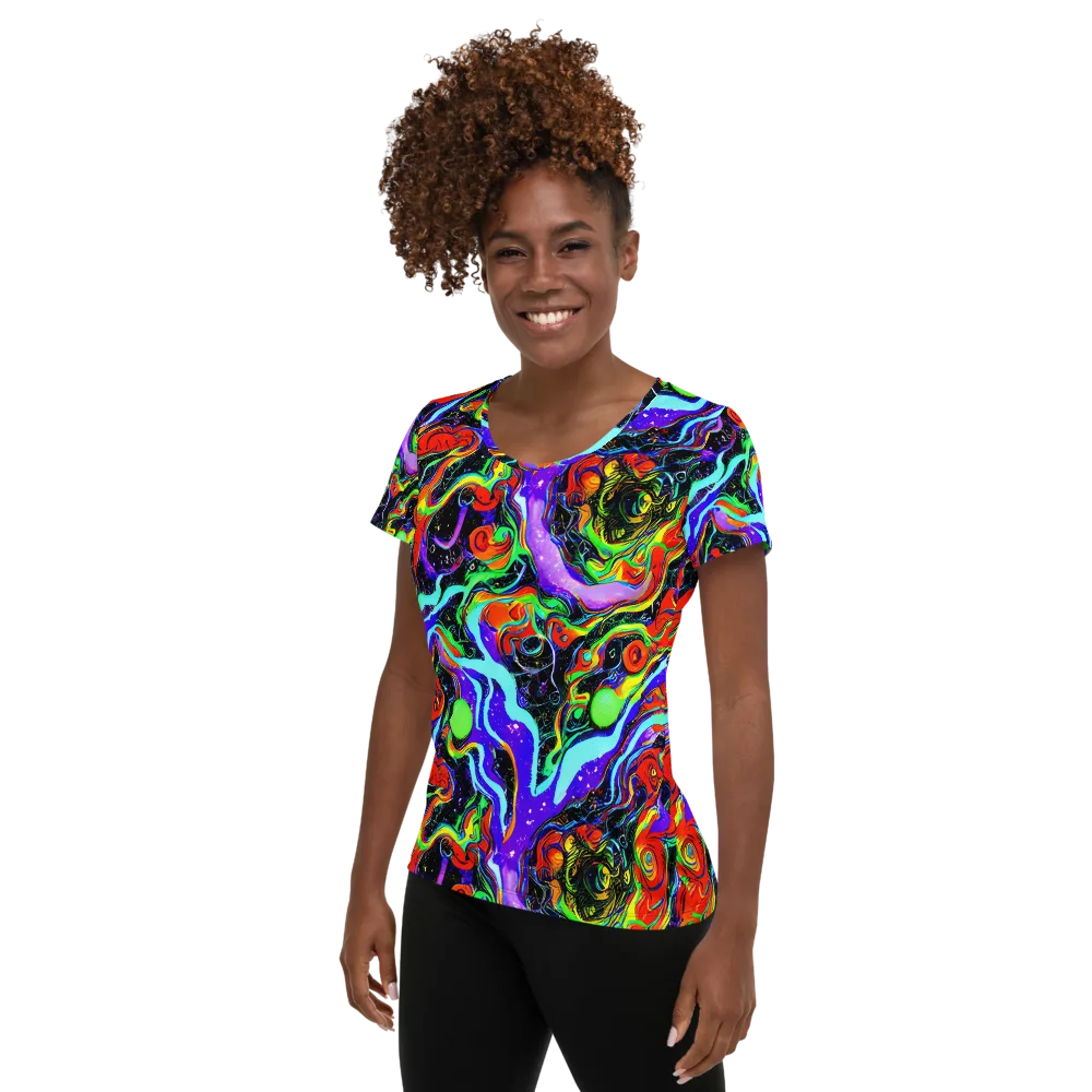 Radiant Undertow on Women's Athletic T-Shirt — Left