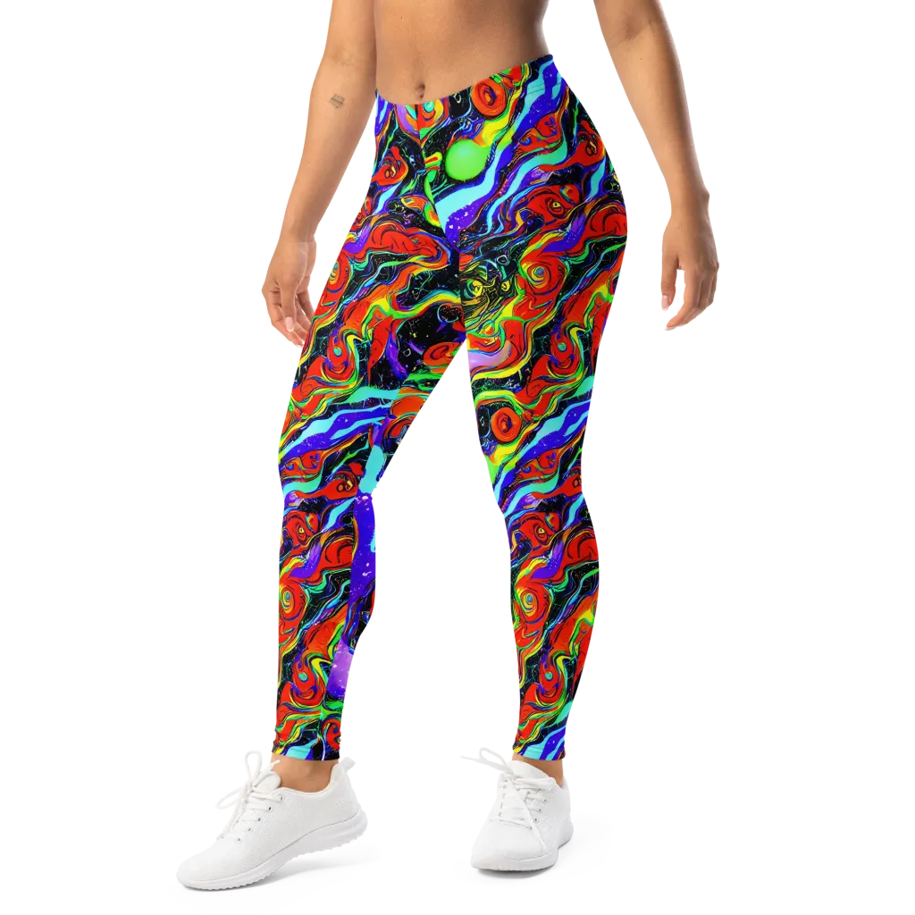 Radiant Undertow on Leggings — Left Front