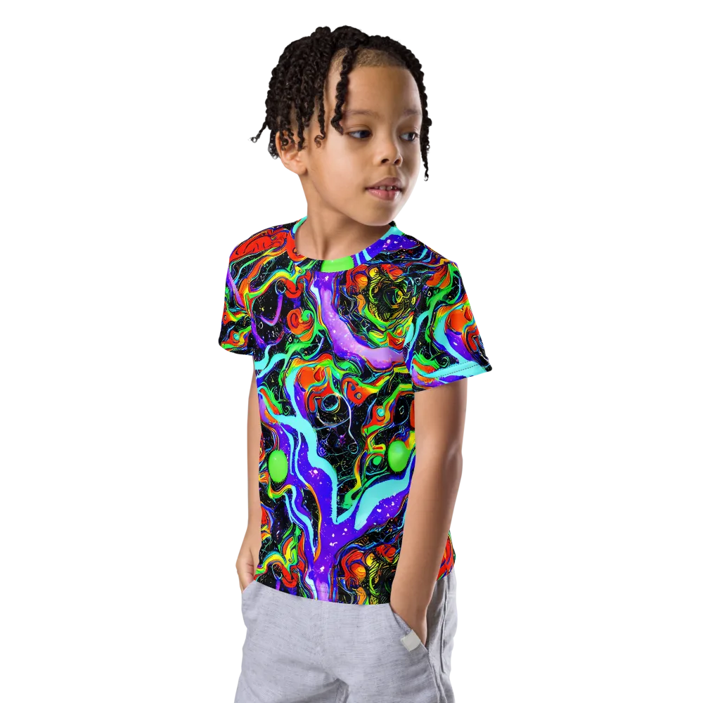 Radiant Undertow on Kids Crew Neck T-Shirt — Left Front