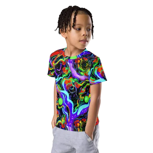 Radiant Undertow on a Kids Crew Neck T-Shirt