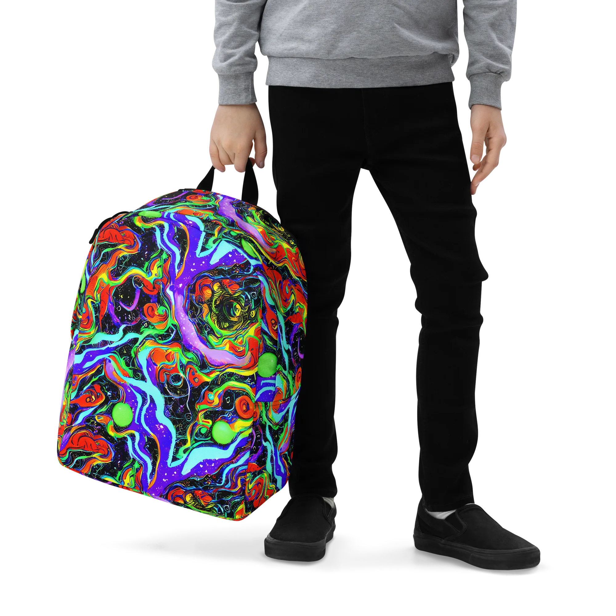 Radiant Undertow on Minimalist Backpack — Zoomed-in