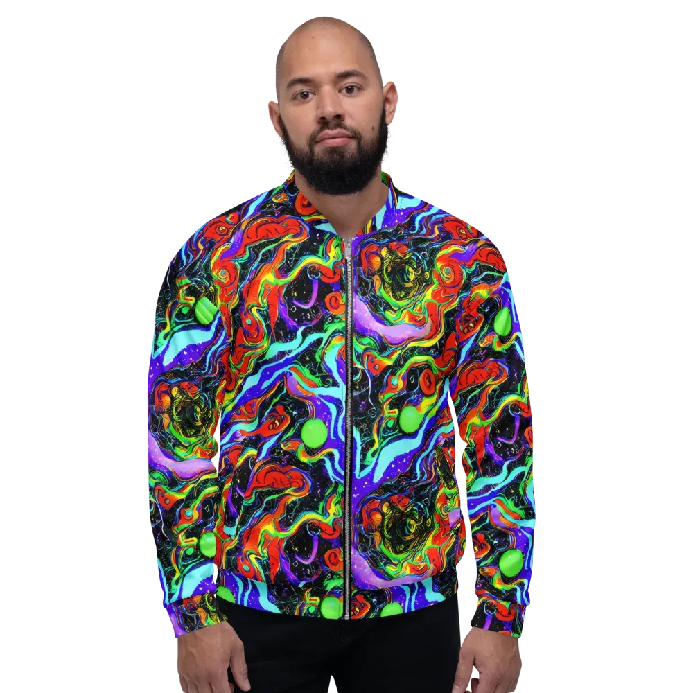 Radiant Undertow on Bomber Jacket — Front