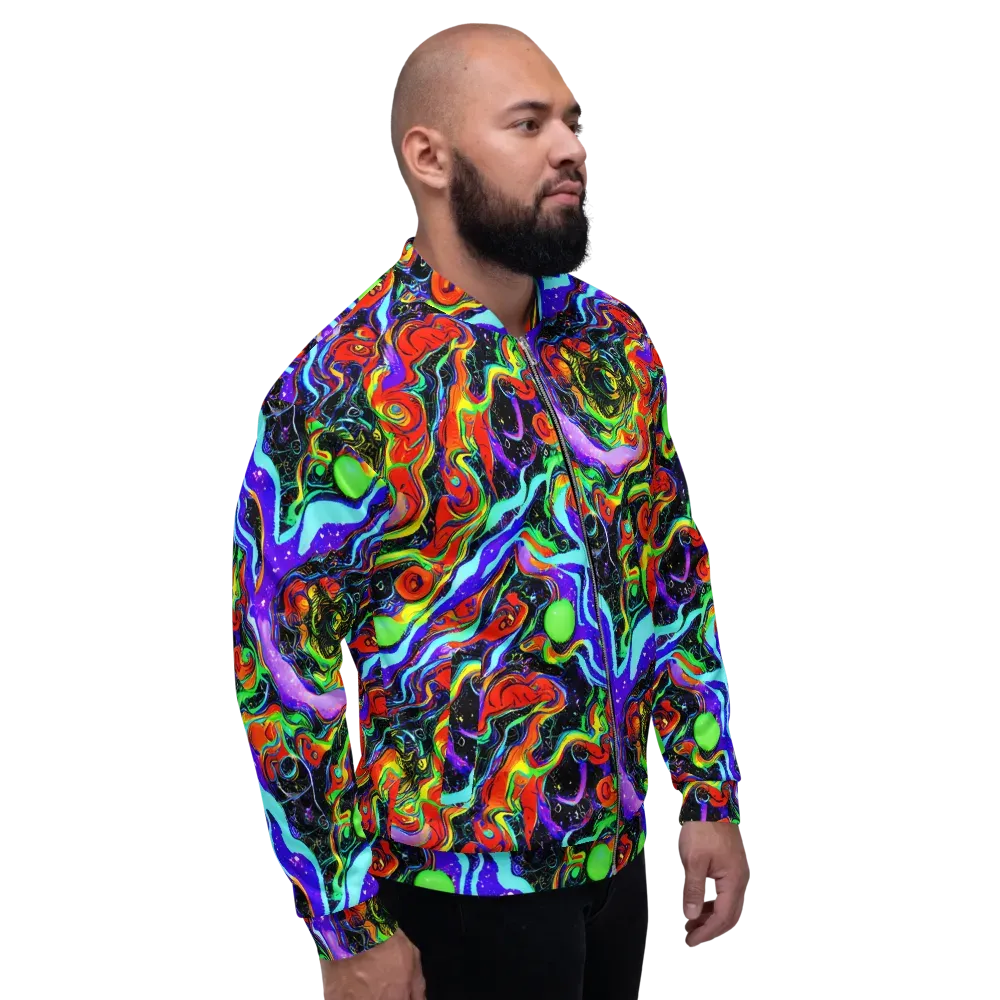 Radiant Undertow on Bomber Jacket — Right