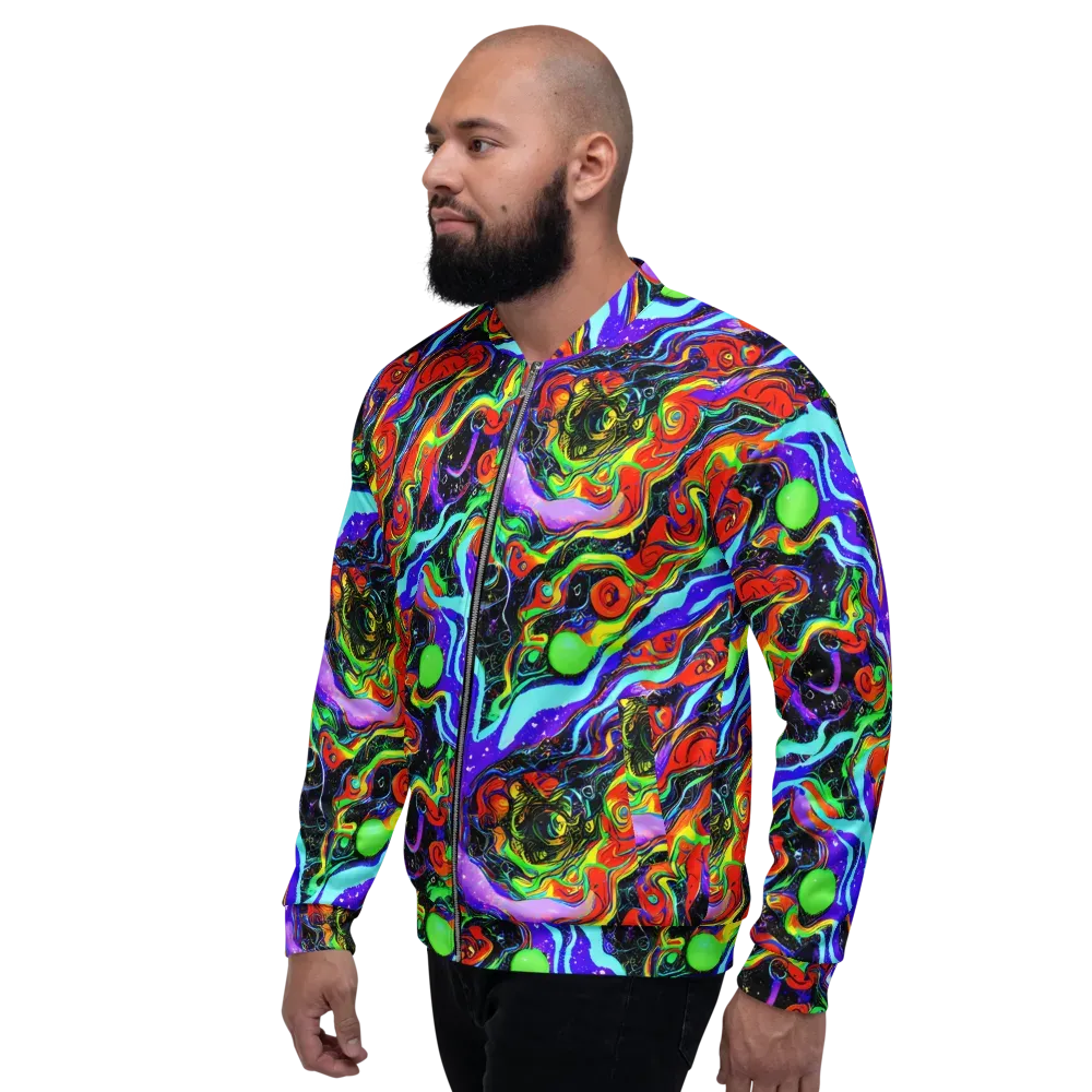 Radiant Undertow on Bomber Jacket — Left