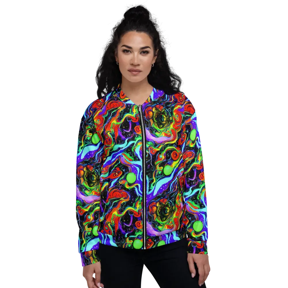 Radiant Undertow on Bomber Jacket — Front