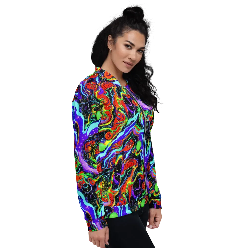 Radiant Undertow on Bomber Jacket — Right