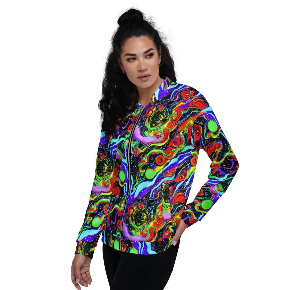 Radiant Undertow on Bomber Jacket — Left
