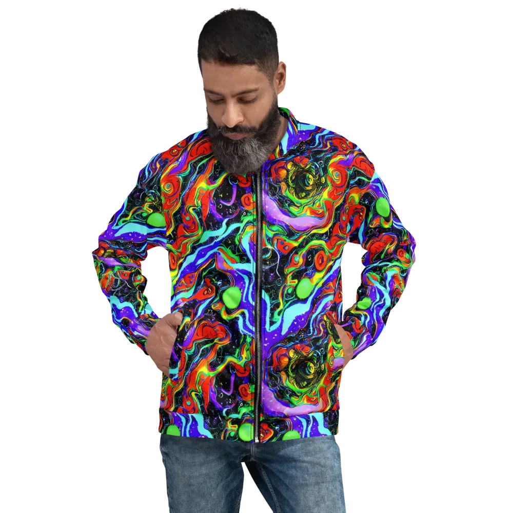 Radiant Undertow on Bomber Jacket — Front