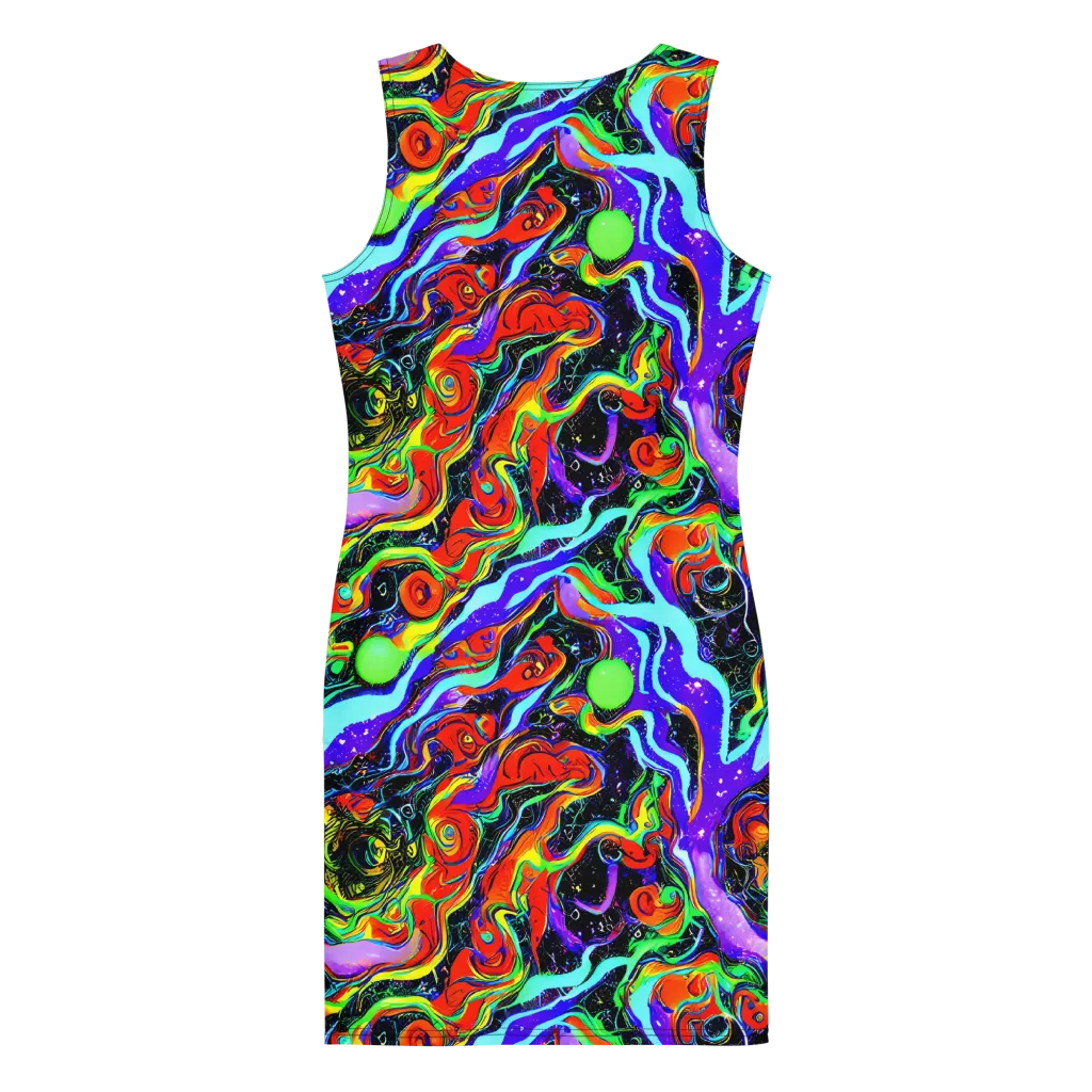 Radiant Undertow on Bodycon Dress — Back