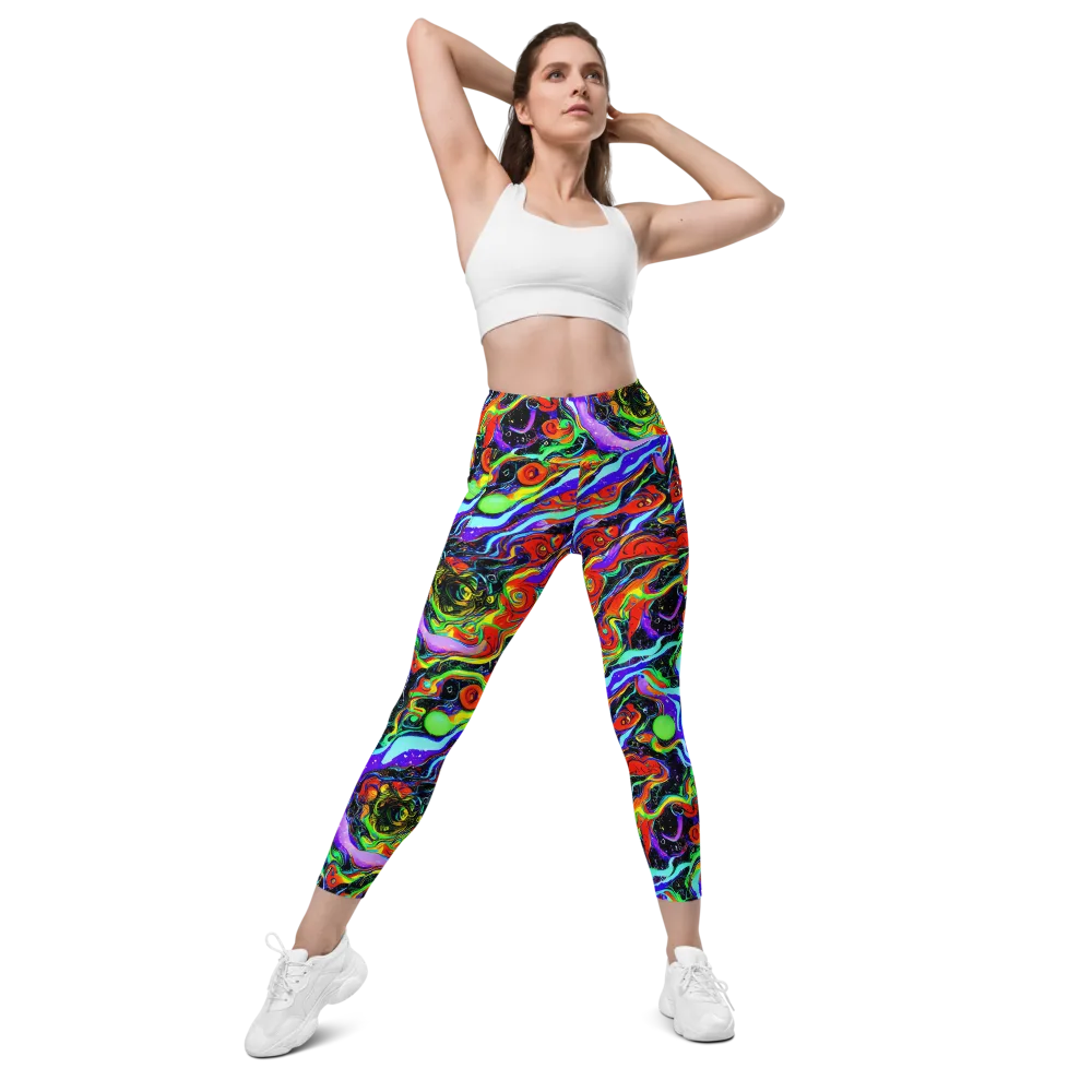 Radiant Undertow on Leggings with Pockets — Front