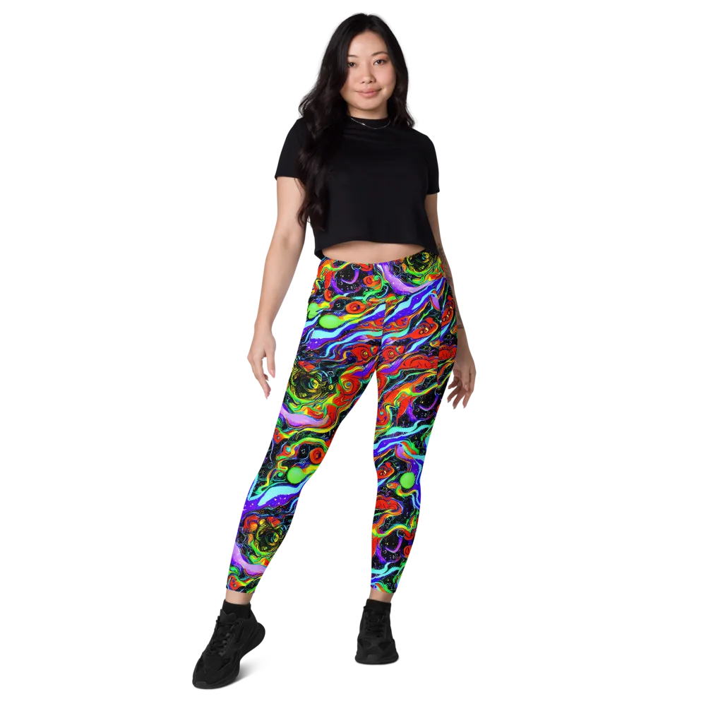 Radiant Undertow on Leggings with Pockets — Front
