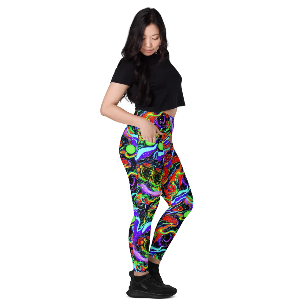 Radiant Undertow on Leggings with Pockets — Right