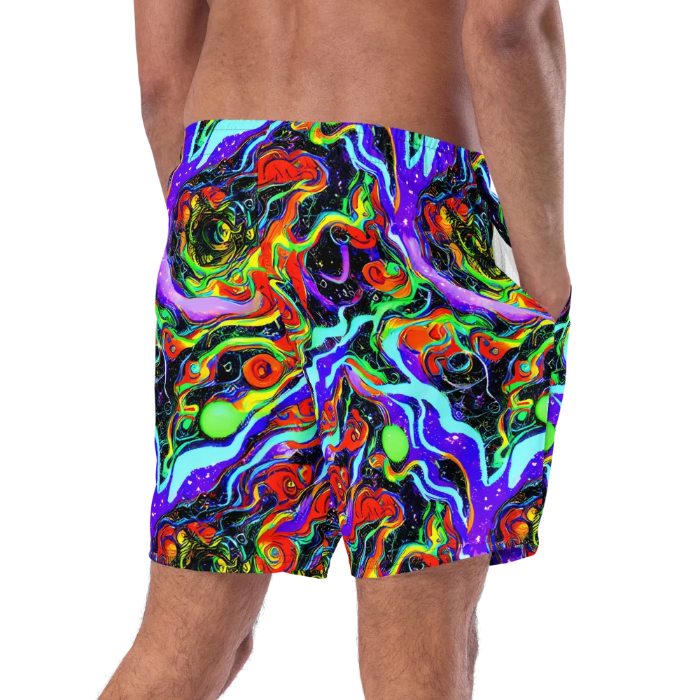 Radiant Undertow on Swim Trunks — Right Back