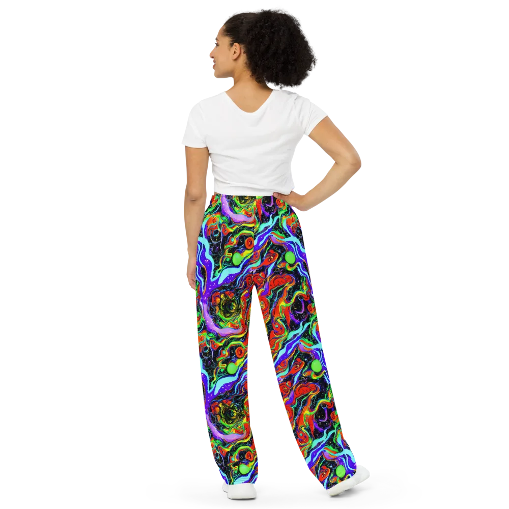 Radiant Undertow on Wide-Leg Pants — Back