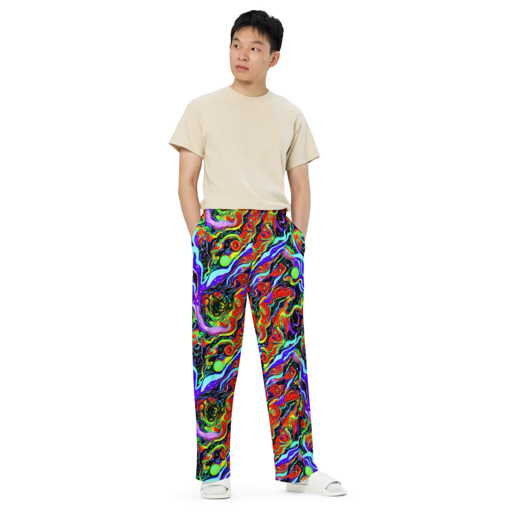Radiant Undertow on Wide-Leg Pants — Front