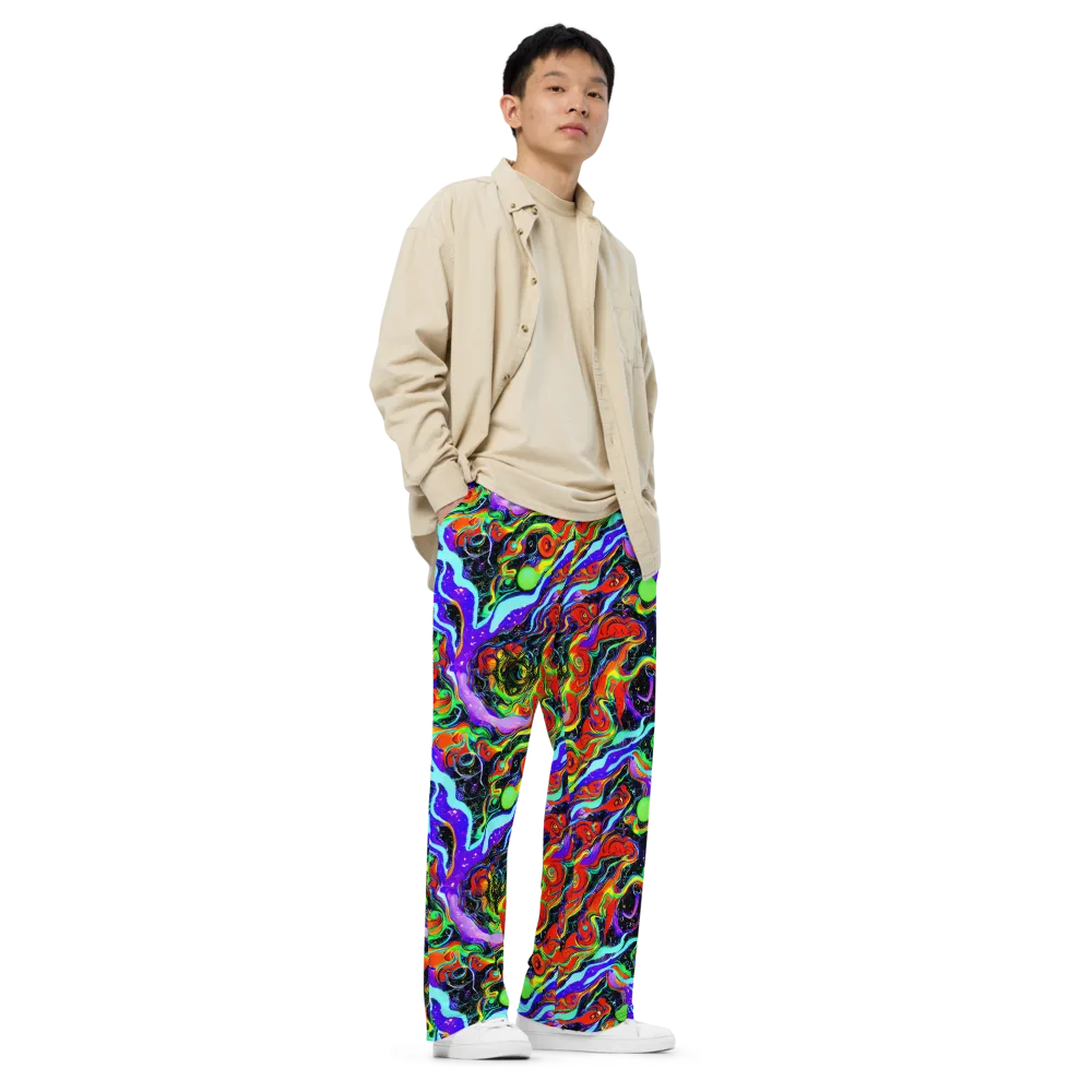 Radiant Undertow on Wide-Leg Pants — Right Front