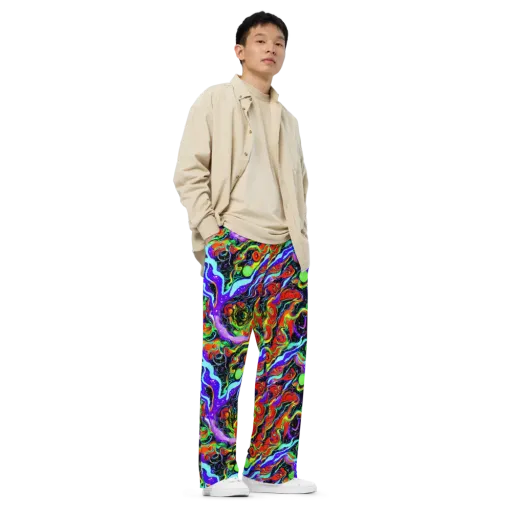 Radiant Undertow on a Wide-Leg Pants