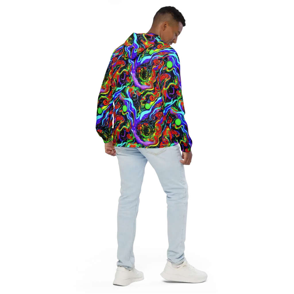Radiant Undertow on Men's Windbreaker — Back